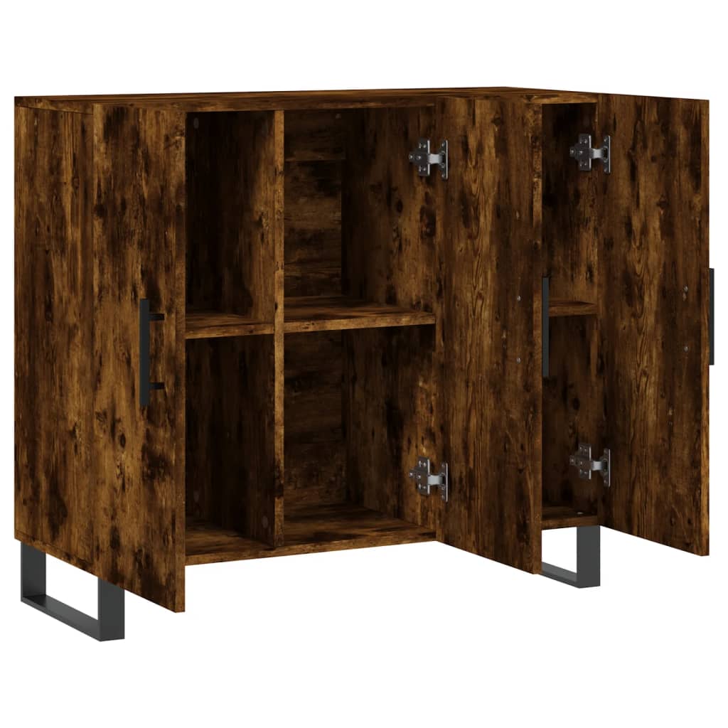 Sideboard Räuchereiche 90x34x80 cm Holzwerkstoff