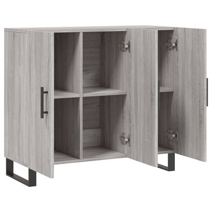 Sideboard Grau Sonoma 90x34x80 cm Holzwerkstoff