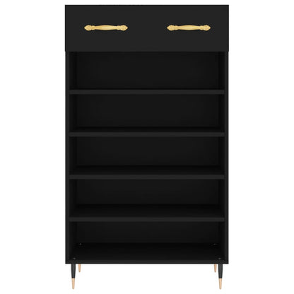 Schuhschrank Schwarz 60x35x105 cm Holzwerkstoff