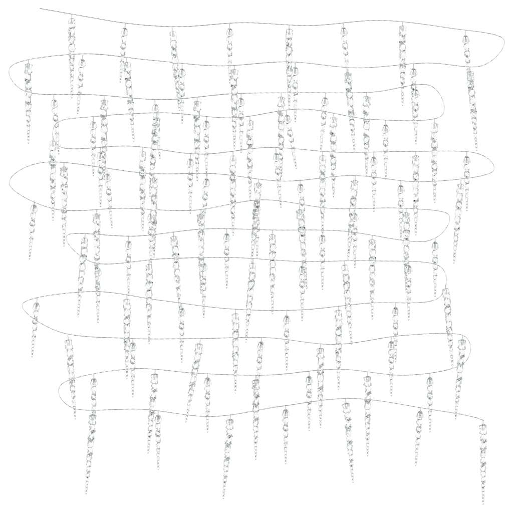 Eiszapfen-Lichterkette 200 LEDs Blau 20 m Acryl PVC