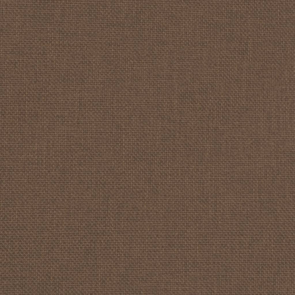 Clubsessel mit Fußhocker Braun Stoff