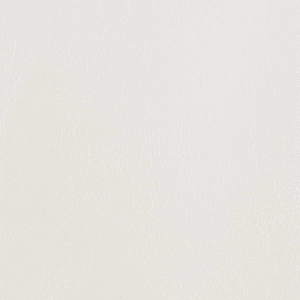 Clubsessel mit Fußhocker Weiß Kunstleder