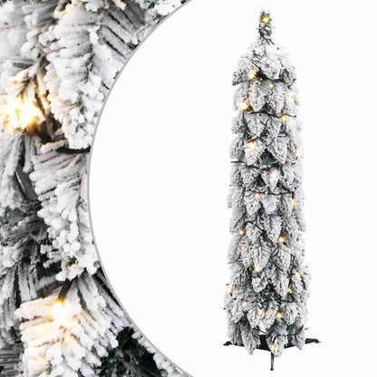 Künstlicher Weihnachtsbaum Beleuchtung & Schnee 45 LEDs 90 cm