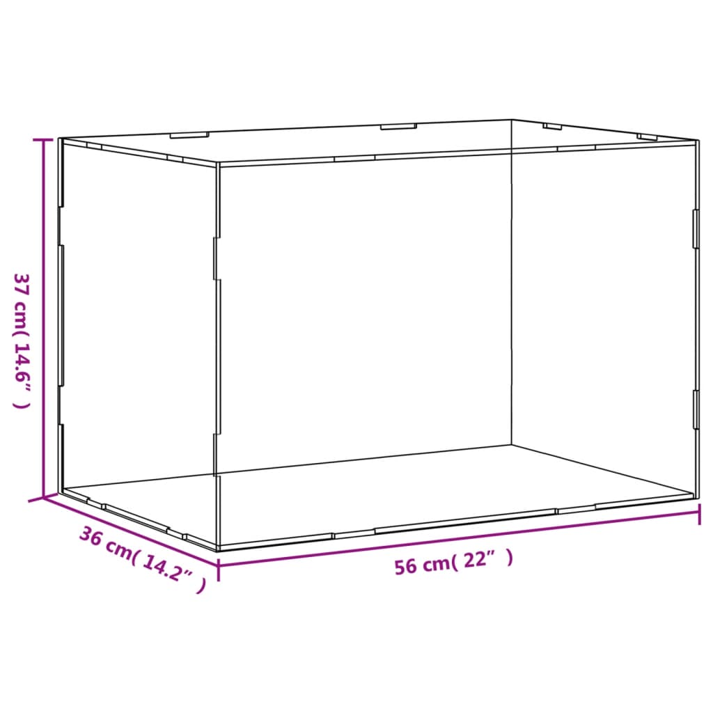 Displaybox Transparent 56x36x37 cm Acryl