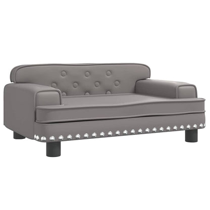 Kindersofa Grau 70x45x30 cm Kunstleder