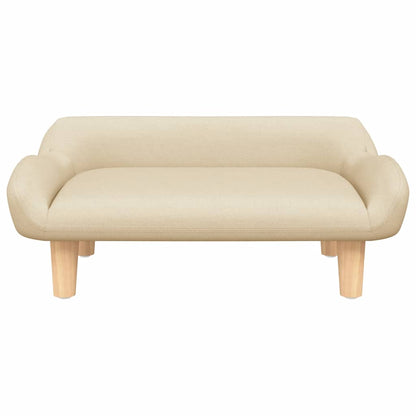 Kindersofa Creme 70x40x24 cm Stoff
