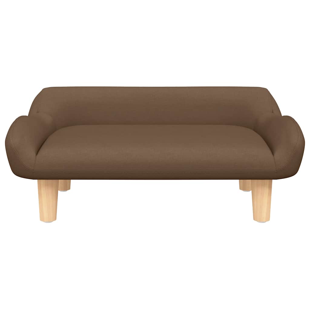Kindersofa Braun 70x40x24 cm Stoff
