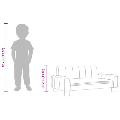 Kindersofa Taupe 50x40x30 cm Stoff