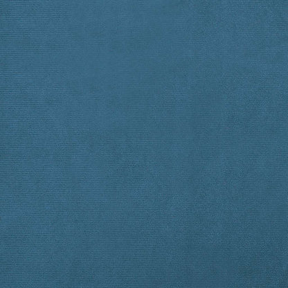Kindersofa mit Hocker Blau 100x50x30 cm Samt
