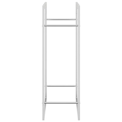Brennholzregal 80x28x86 cm Edelstahl