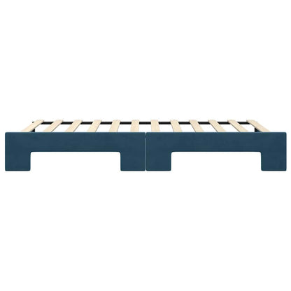 Tagesbett Ausziehbar Blau 100x200 cm Samt