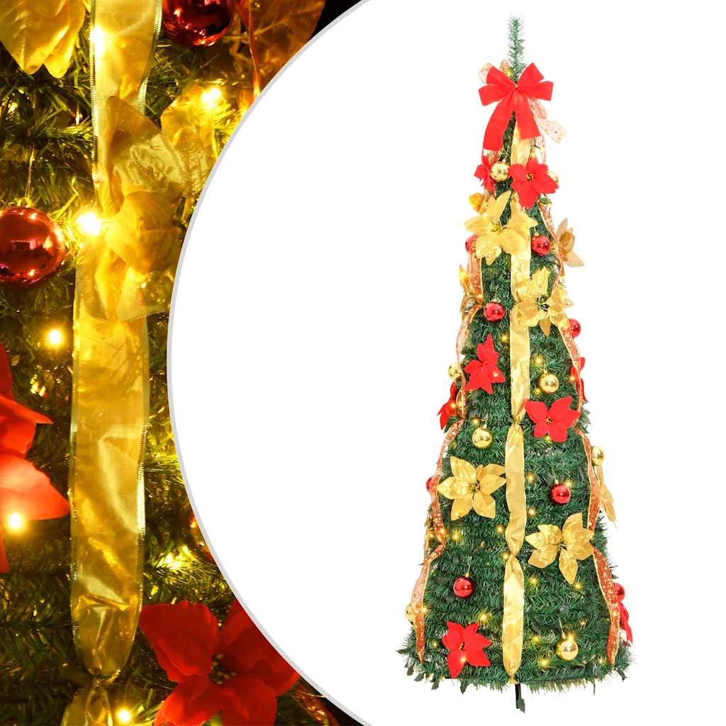 Pop-Up-Weihnachtsbaum Künstlich 100 LEDs Grün 150 cm