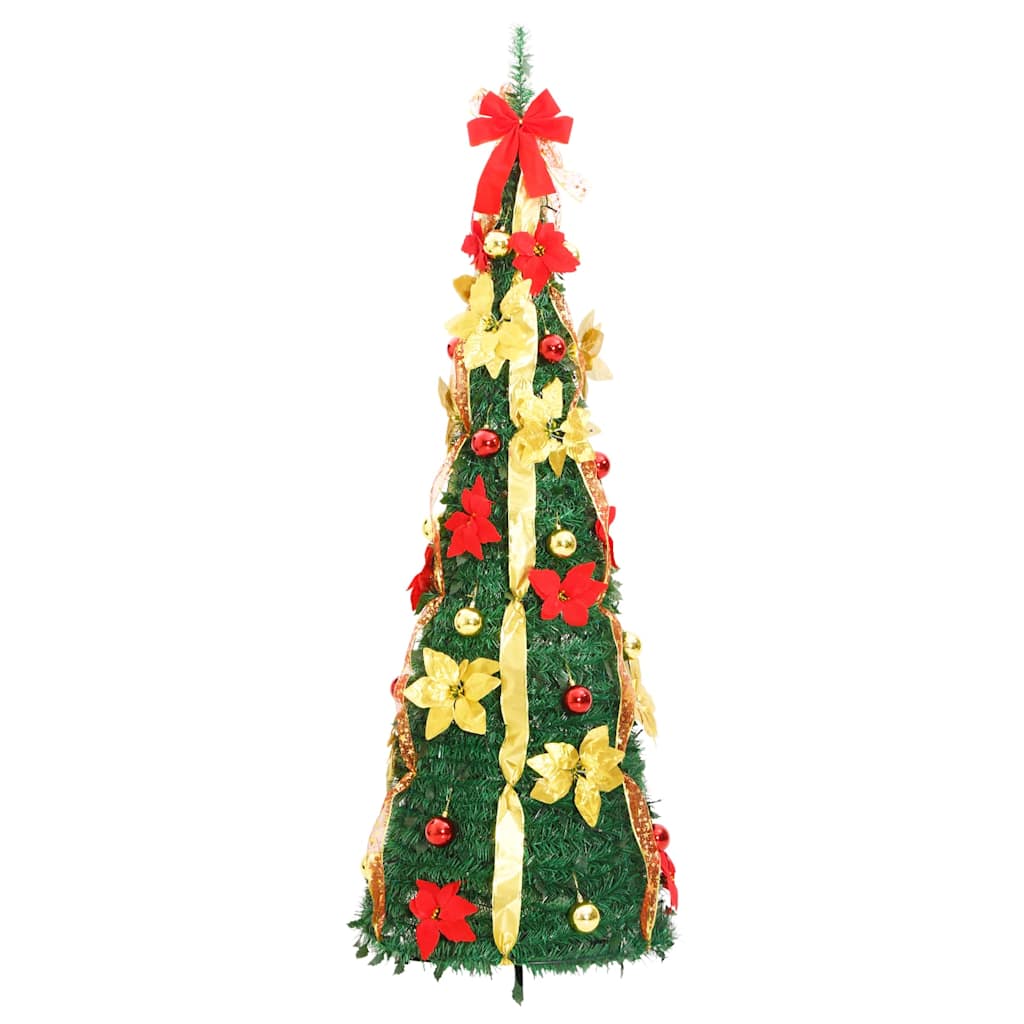 Pop-Up-Weihnachtsbaum Künstlich 100 LEDs Grün 150 cm