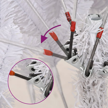 Künstlicher Weihnachtsbaum Klappbar mit Ständer Weiß 270 cm