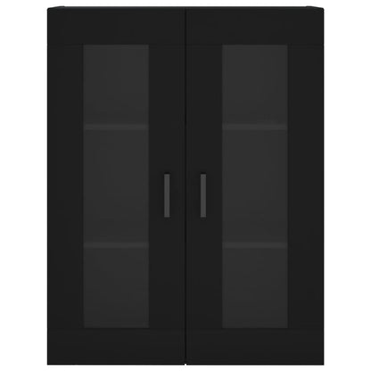 Wandschränke 2 Stk. Schwarz Holzwerkstoff