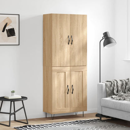 Highboard Sonoma-Eiche 69,5x34x180 cm Holzwerkstoff