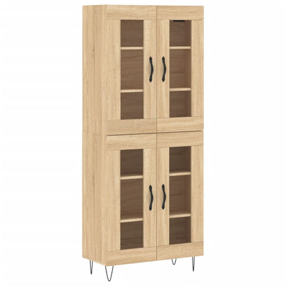 Highboard Sonoma-Eiche 69,5x34x180 cm Holzwerkstoff