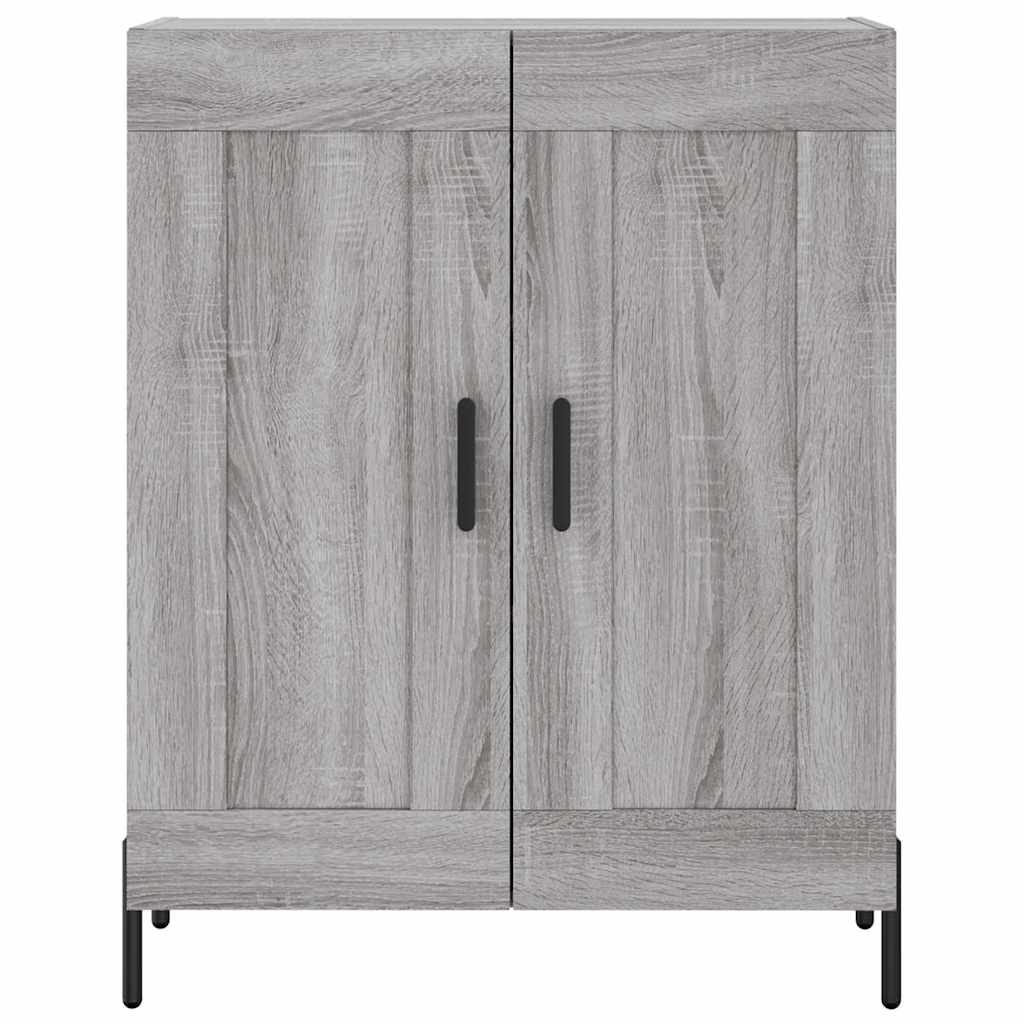 Highboard Grau Sonoma 69,5x34x180 cm Holzwerkstoff