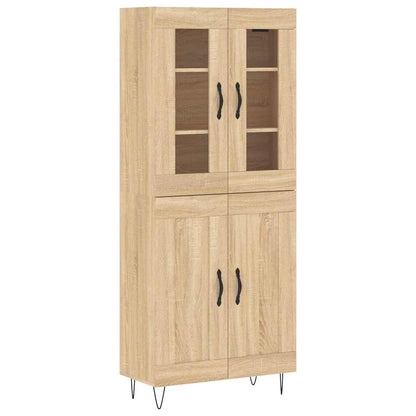 Highboard Sonoma-Eiche 69,5x34x180 cm Holzwerkstoff