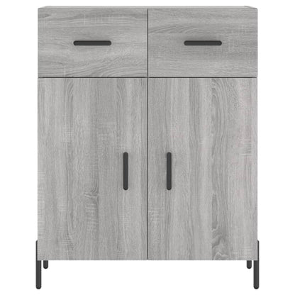 Highboard Grau Sonoma 69,5x34x180 cm Holzwerkstoff