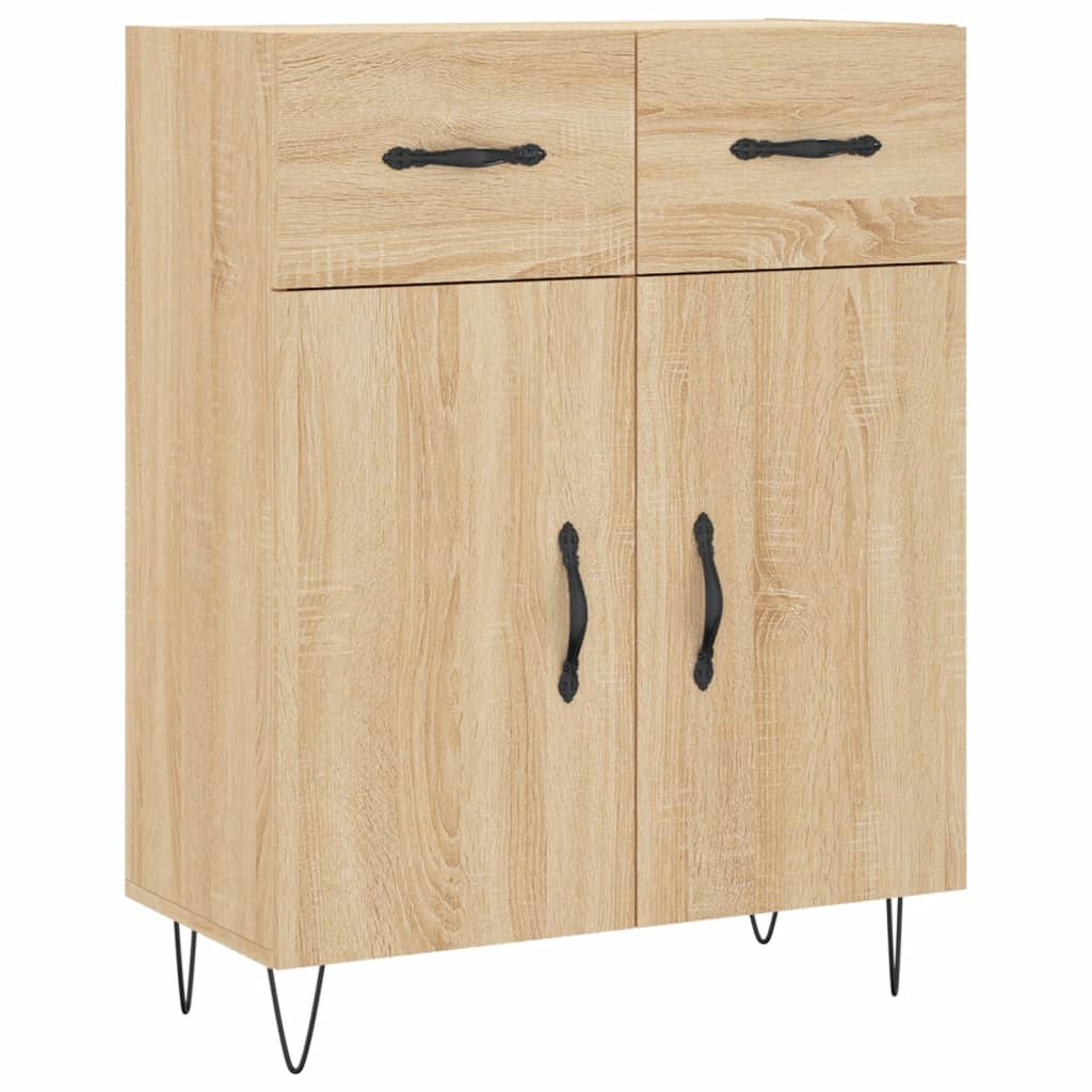 Highboard Sonoma-Eiche 69,5x34x180 cm Holzwerkstoff