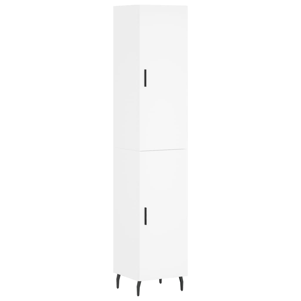 Highboard Weiß 34,5x34x180 cm Holzwerkstoff