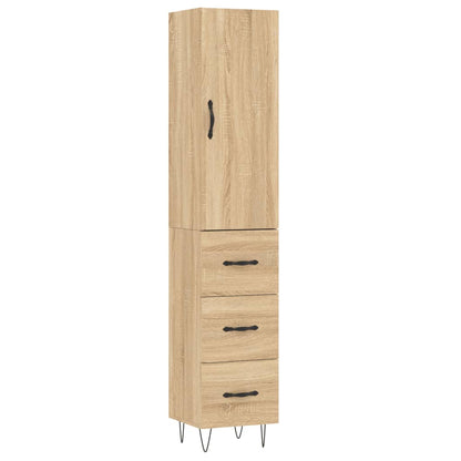 Highboard Sonoma-Eiche 34,5x34x180 cm Holzwerkstoff