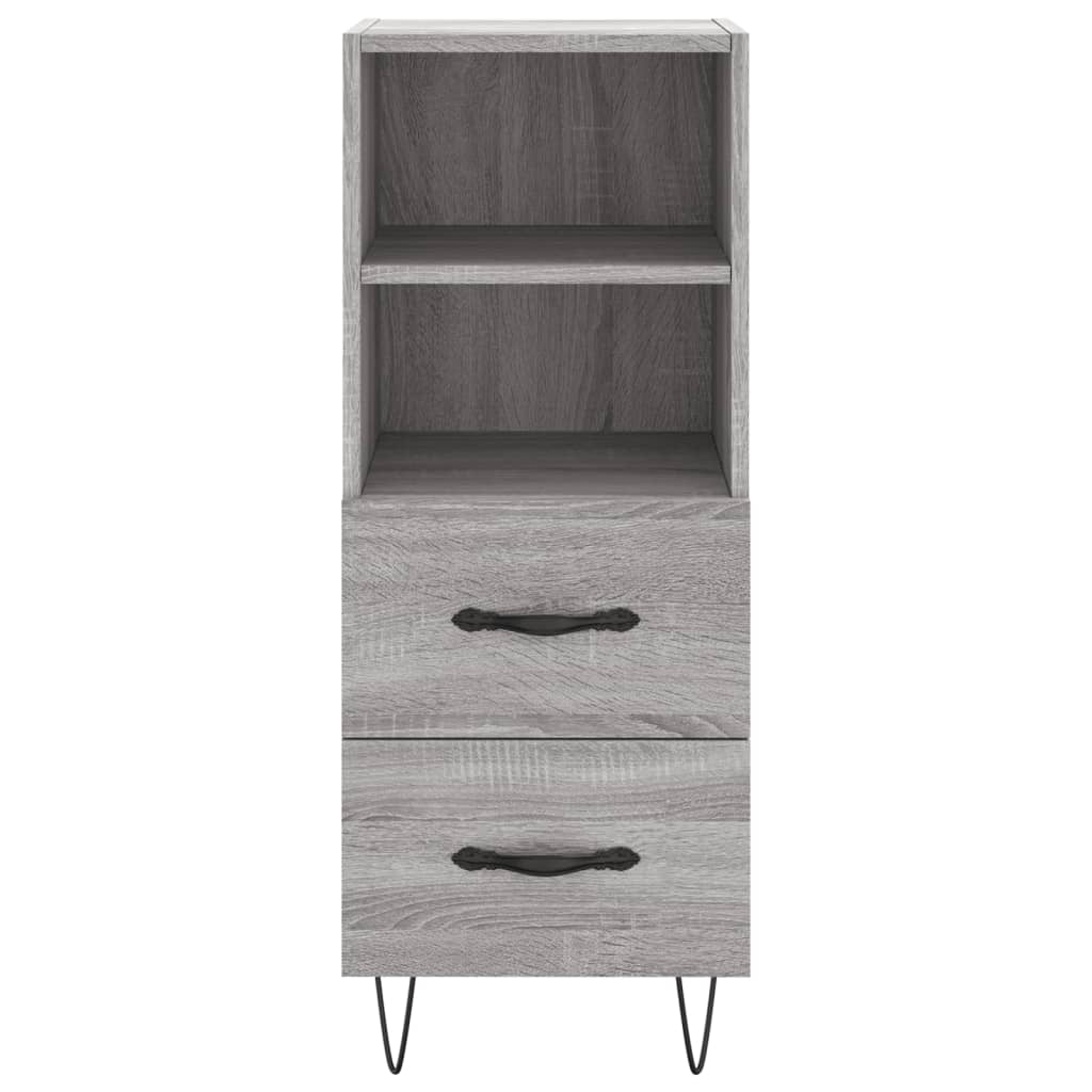 Highboard Grau Sonoma 34,5x34x180 cm Holzwerkstoff