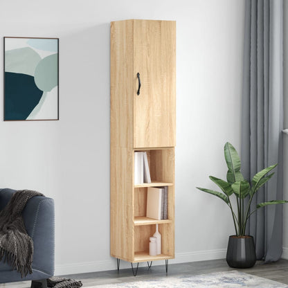 Highboard Sonoma-Eiche 34,5x34x180 cm Holzwerkstoff