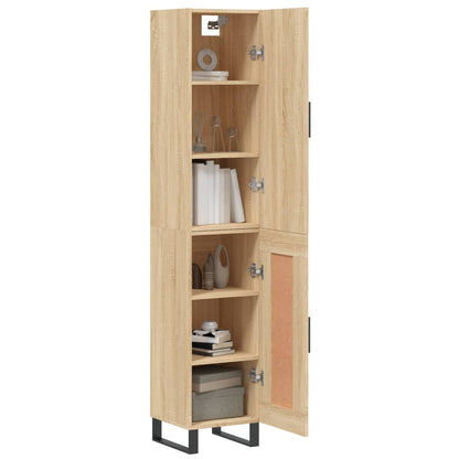 Highboard Sonoma-Eiche 34,5x34x180 cm Holzwerkstoff