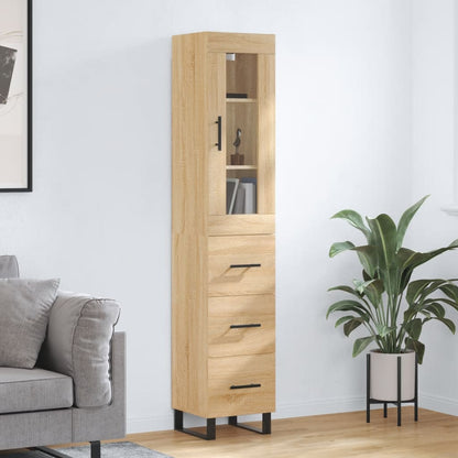 Highboard Sonoma-Eiche 34,5x34x180 cm Holzwerkstoff