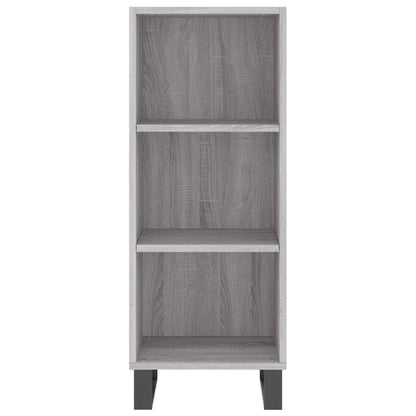 Highboard Grau Sonoma 34,5x34x180 cm Holzwerkstoff