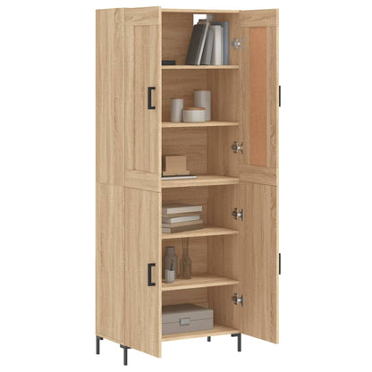 Highboard Sonoma-Eiche 69,5x34x180 cm Holzwerkstoff