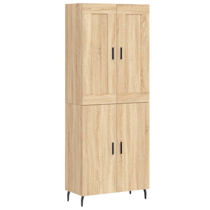 Highboard Sonoma-Eiche 69,5x34x180 cm Holzwerkstoff