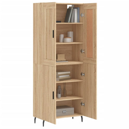 Highboard Sonoma-Eiche 69,5x34x180 cm Holzwerkstoff