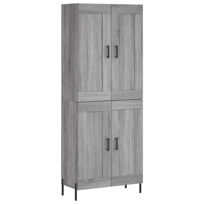 Highboard Grau Sonoma 69,5x34x180 cm Holzwerkstoff