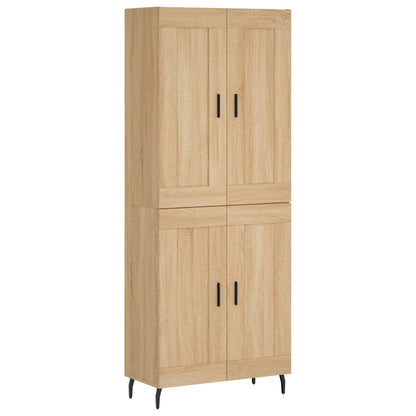 Highboard Sonoma-Eiche 69,5x34x180 cm Holzwerkstoff