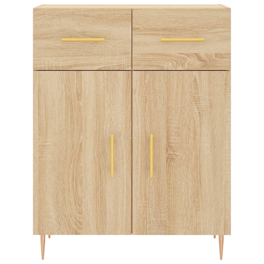 Highboard Sonoma-Eiche 69,5x34x180 cm Holzwerkstoff