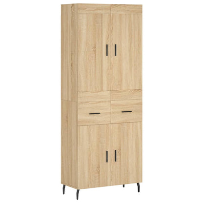 Highboard Sonoma-Eiche 69,5x34x180 cm Holzwerkstoff