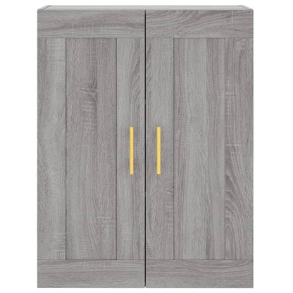 Highboard Grau Sonoma 69,5x34x180 cm Holzwerkstoff