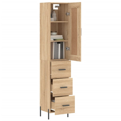 Highboard Sonoma-Eiche 34,5x34x180 cm Holzwerkstoff