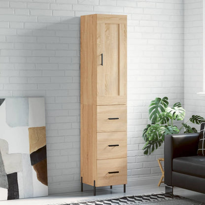 Highboard Sonoma-Eiche 34,5x34x180 cm Holzwerkstoff