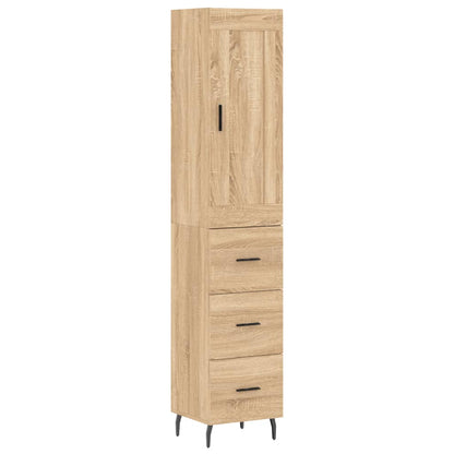 Highboard Sonoma-Eiche 34,5x34x180 cm Holzwerkstoff