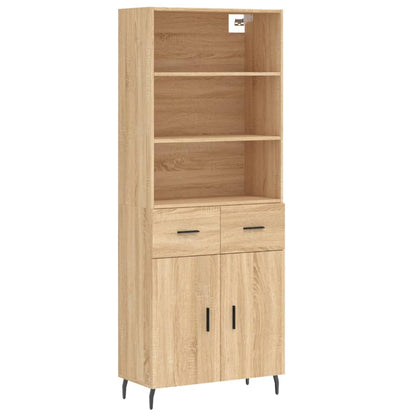 Highboard Sonoma-Eiche 69,5x34x180 cm Holzwerkstoff