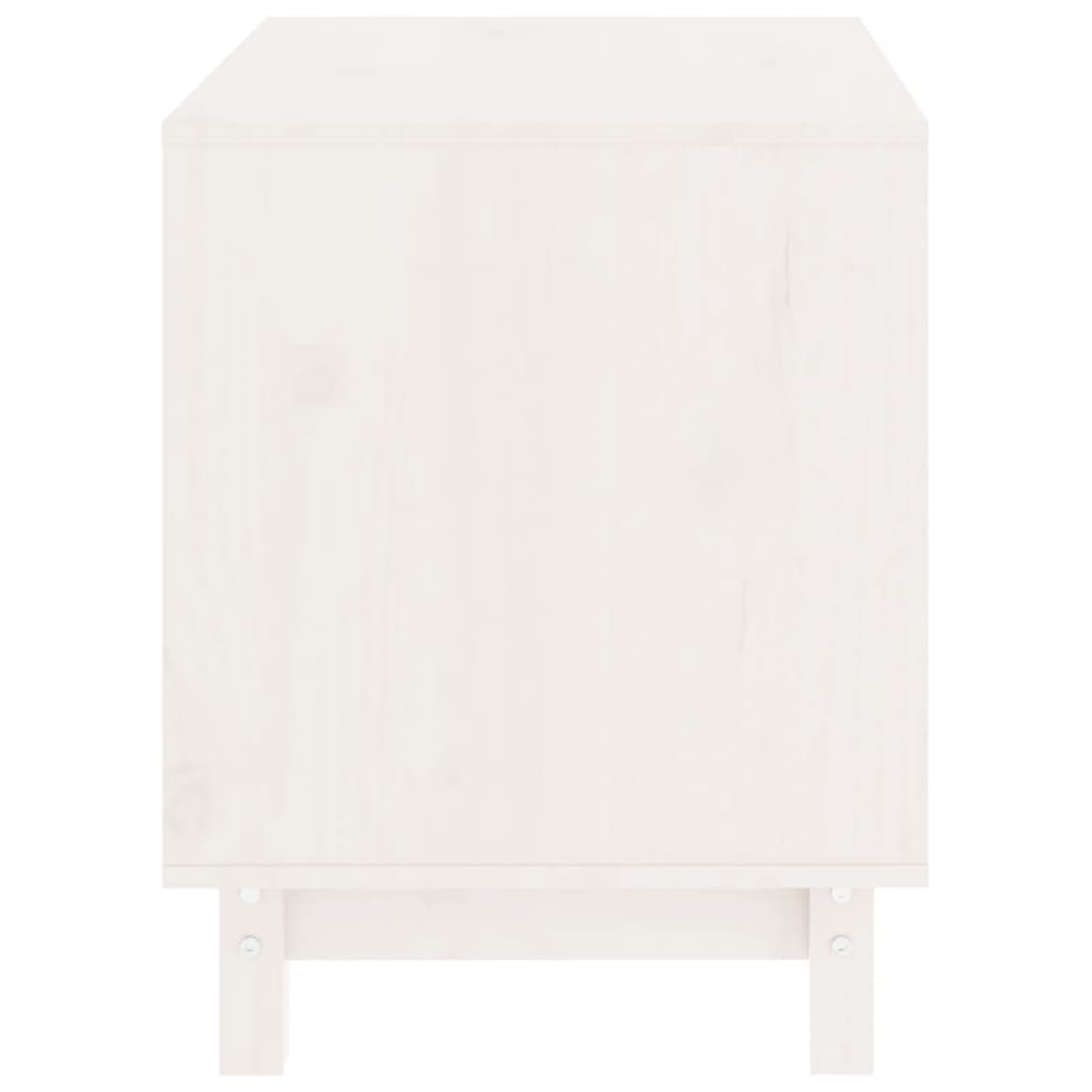 Hundehütte Weiß 60x45x57 cm Massivholz Kiefer