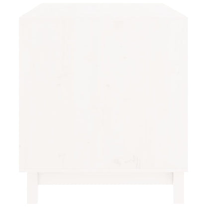 Hundehütte Weiß 90x60x67 cm Massivholz Kiefer