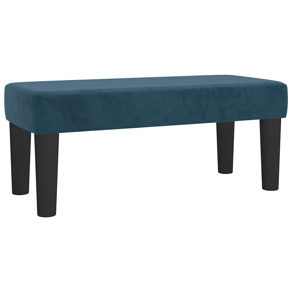 Boxspringbett mit Matratze Dunkelblau 90x190 cm Samt