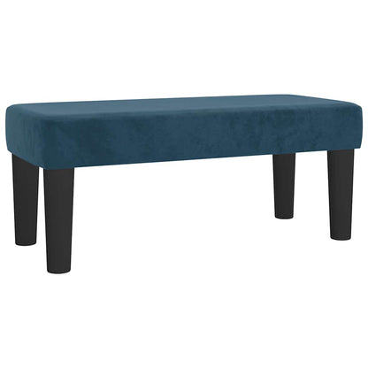 Boxspringbett mit Matratze Dunkelblau 100x200 cm Samt