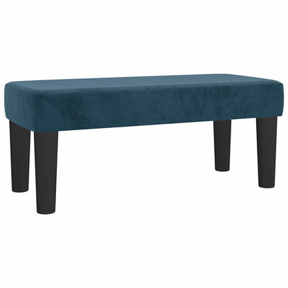 Boxspringbett mit Matratze Dunkelblau 100x200 cm Samt