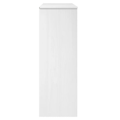 Highboard-Oberteil MOLDE Weiß 90x35x100 cm Massivholz Kiefer